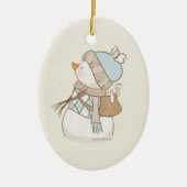 Blue Snowman Ornament (Vorne)