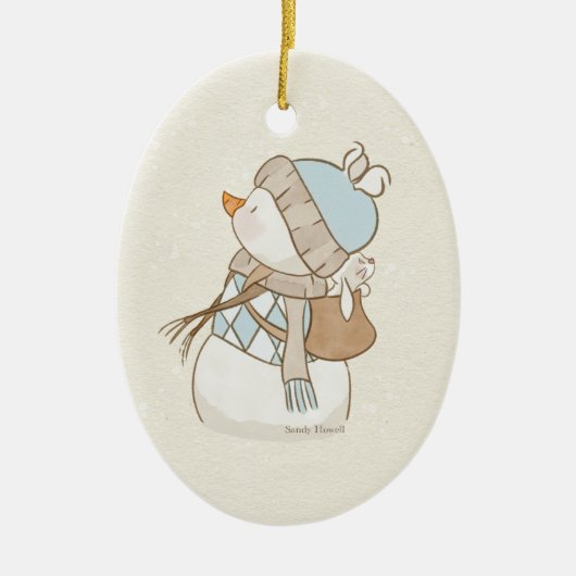 Blue Snowman Ornament (Vorne)
