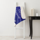 Blue Snowman Winter Szene Weihnachtsschäfer Blanke Sherpadecke (Beispiel)