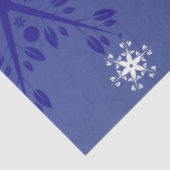 Blue Snowman Winterlandschaft Weihnachtszettel Seidenpapier (Ausschnitt)