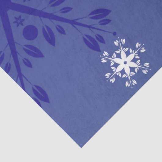 Blue Snowman Winterlandschaft Weihnachtszettel Seidenpapier (Ausschnitt)