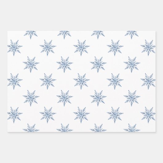 Blue Snowmen Christmas  Geschenkpapier Set (Vorderseite 2)