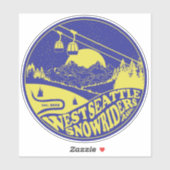 Blue Snowrider Sticker (Blatt)