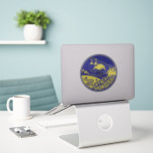 Blue Snowrider Sticker (Laptop auf Schreibtisch)