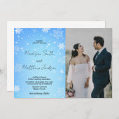 Blue Snows Hochzeitseinladungen mit Foto Einladung (Vorne/Hinten)