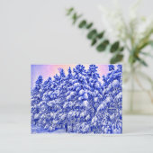 Blue Snowscape, Conifer, CO Postkarte (Stehend Vorderseite)