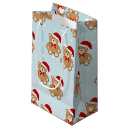 Blue Snowy Christmas Teddy Bear Tragen Weihnachtsm Kleine Geschenktüte