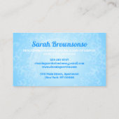 Blue Soap Bläschen Reinigung Visitenkarte (Rückseite)