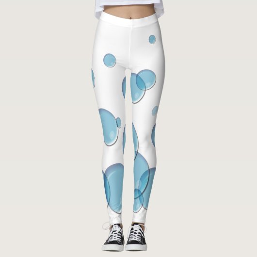 Blue Soap Bubbles Leggings (Vorderseite)