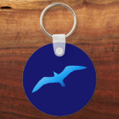 Blue Soaring Gull Schlüsselanhänger (Vorderseite)