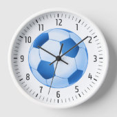 Blue Soccer Ball Uhr (Vorderseite)