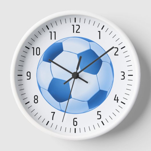Blue Soccer Ball Uhr (Vorderseite)