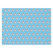 Blue Soccer Balls Kindergeburtstag Party Tableclou Tischdecke (Vorderseite (Horizontal))