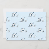 Blue Soccer/Football Baby Dusche | Einladung (Rückseite)