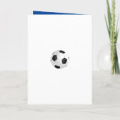Blue Soccer / Fußball Sport Danke Coach Card (Rückseite)