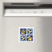 Blue Soccer Magnet (In Situ (Geschirrspüler))
