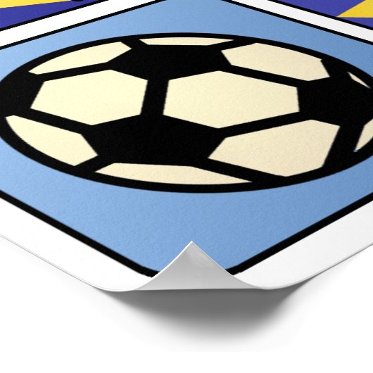 Blue Soccer Poster (Ecke)