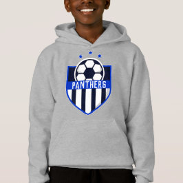Blue Soccer Shield Team, Spielername und -nummer Hoodie