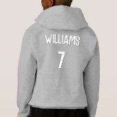 Blue Soccer Shield Team, Spielername und -nummer Hoodie (Rückseite)