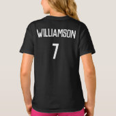 Blue Soccer Shield Team, Spielername und -nummer T-Shirt (Rückseite)