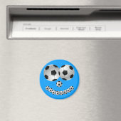 Blue Soccer Smile Magnet (In Situ (Geschirrspüler))