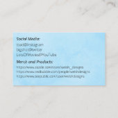 Blue Social calling card-Disc Golf Visitenkarte (Rückseite)