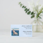 Blue Social calling card-whale Visitenkarte (Stehend Vorderseite)