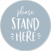 Blue Social Distancing Covid-19 große Stockwerk Ma Aufkleber (Vorderseite)