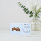 Blue Social introduction calling card-tractor Visitenkarte (Stehend Vorderseite)