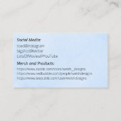 Blue Social introduction calling card-tractor Visitenkarte (Rückseite)