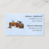 Blue Social introduction calling card-tractor Visitenkarte (Vorderseite)