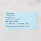 Blue Social introduction calling card-wrecker Visitenkarte (Rückseite)