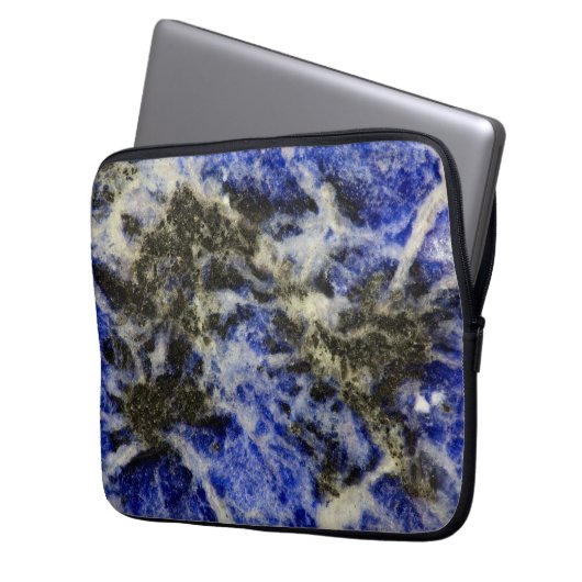 Blue Sodalite Laptopschutzhülle (Vorderseite Links)
