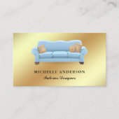 Blue Sofa Möbel Store Räume Designer Visitenkarte (Vorderseite)