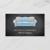 Blue Sofa Möbel Store Räume Designer Visitenkarte (Vorderseite)