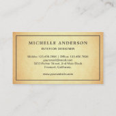 Blue Sofa Möbel Store Räume Designer Visitenkarte (Rückseite)