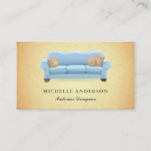Blue Sofa Möbel Store Räume Designer Visitenkarte (Vorderseite)