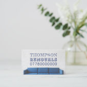 Blue Sofa, Removal Company Visitenkarte (Stehend Vorderseite)