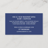 Blue Sofa, Removal Company Visitenkarte (Rückseite)