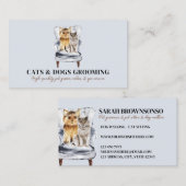 Blue Sofa Yorkie Dog Scottish Cat Pet Visitenkarte (Vorne/Hinten)