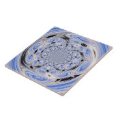 Blue Soft Cloud Wirbel Tile Fliese (Seite)