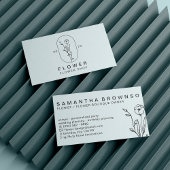 Blue Soft Elegante Girly Blume Florist Visitenkarte