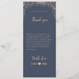 Blue Soft Vielen Dank für Ihre Tischkarten Menükarte