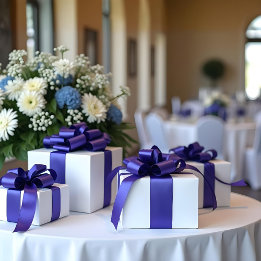 Blue Solid Color #160BC4 Satinband