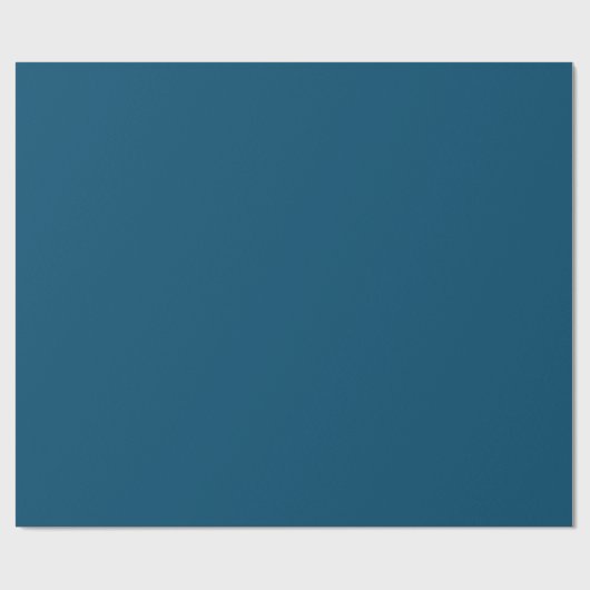 Blue Solid Color Minimalistisch Geschenkpapier (Flach)