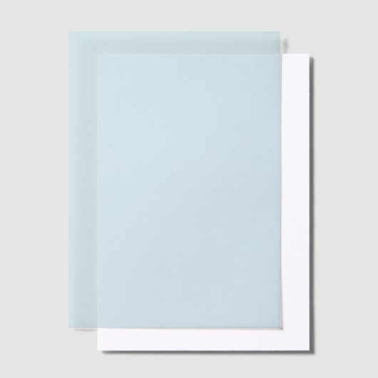 Blue Solid Color Wedding Liner Pergament Einladungen