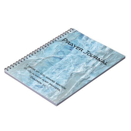 Blue Solid Rock Abstrakt Prayer Journal Notebook Notizblock (Linke Seite)