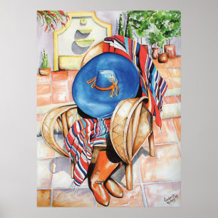 Blue Sombrero Poster