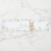 Blue Somebunny Rabbit Baby Dusche Wasserflaschenetikett (Einzelnes Label)
