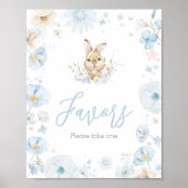 Blue Somebunny Rabbit Baby Duwer Favoriten Poster (Vorne)
